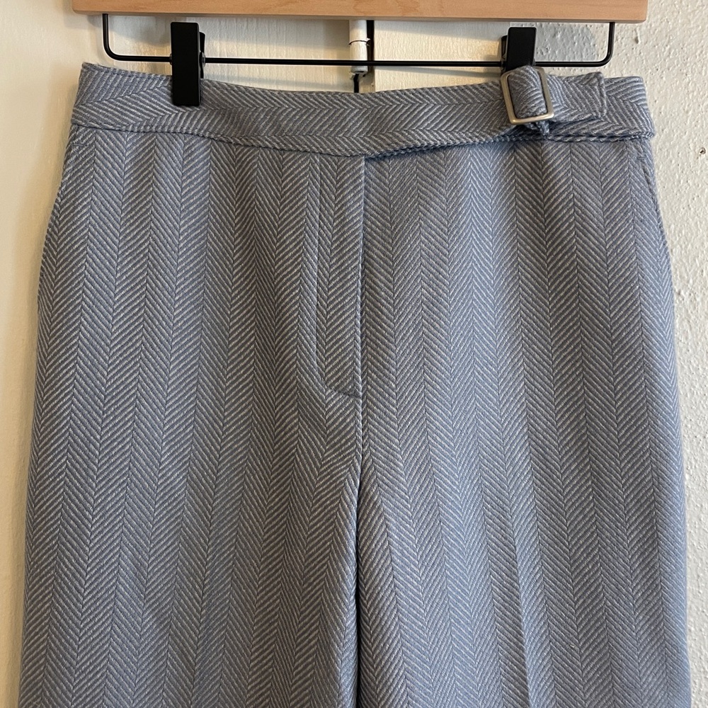 Blue Herringbone Italian Wool Pant by Talbots – Women’s size 6
